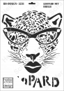 Schablone-Stencil A3 326-5231 Leopard mit Brille